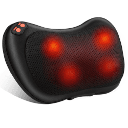 Brelley Shiatsu Massagegerät, Massagekissen für Nacken Schulter Rücken | Mit Rotierenden Massageköpfen mit Wärmefunktion, Verstellbares Gummiband, Muskelschmerzen lindern, Geeignet für Büro Zuhause Dunkel Angebot bei HelloDeals
