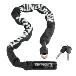 Kryptonite Keeper 785, Kettenschloss mit integriertem Schlosskopf, 7 mm gehärteter Manganstahl, Sicherheitslevel 5/10, für Fahrräder und Scooter; Gewicht 1,59 kg, Länge 85 cm Schwarz Angebot bei HelloDeals