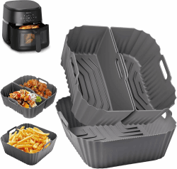 Airfryer Silikonform für Cosori Turboblaze 5,5L/6L/6,2L/6,4L 3 Stück Heißluftfritteuse Silikonform, Heißluftfritteuse Zubehör für Philips 2000 Series NA230, Ninja AF180, Russell Hobbs 5,5L/8L/8,3L Grau 3pcs Angebot bei HelloDeals