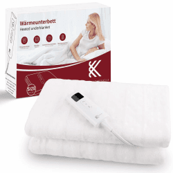 REDKEY Wärmeunterbett mit Abschaltautomatik, Heizdecke Unterbett mit 7 Temperaturstufen, Heizunterbett mit Überhitzungsschutz, waschbar, 160x130 cm, Befestigungsgurte Angebot bei HelloDeals
