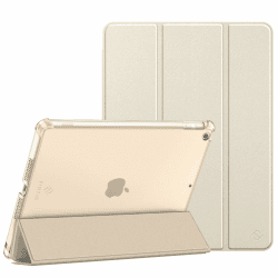 Fintie Hülle für iPad 9. Generation 2021/8. Gen 2020/7. Gen 2019 10.2 Zoll mit Stifthalter, ultradünne leichte Schutzhülle mit transparenter Rückseite und Auto Schlaf/Wach Funktion, Champagner Champagner Gold Angebot bei HelloDeals