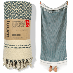 Luum® Strandtuch groß 90x200 Hamamtuch Saunahandtuch Badetuch Handtuch Yogatuch Duschtuch Strandhandtuch Saunatuch Reisehandtuch Turkish Towels, Damen Herren, 100% Baumwolle, Petrol Single [90x200] Petrol Angebot bei HelloDeals