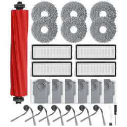 25 Stück Zubehör für Roborock QV 35A / QV 35S / Qrevo S Pro/Serie QR 598/798 Saugroboter, 1 Hauptbürste 6 Staubbeutel 6 Wischpad 4 HEPA Filter 6 Seitenbürste 1 Reinigungszubehör 1 Schraubendreher 25 Stück Roborock Qv 35a Zubehörset Angebot bei HelloDeals