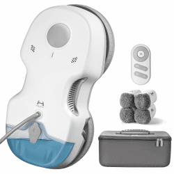 HUTT S7 Fensterputzroboter mit aktiver Sprühfunktion, 6500 Pa Saugkraft, 3D Schwebepad, automatischer Fensterreiniger elektrisch mit 80 ml Tank, Mehrfachschutz, 8× Reinigungslappen, Transportkoffer Angebot bei HelloDeals