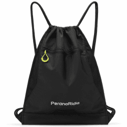 Sportbeutel Turnbeutel für Damen & Herren, Gym Sack für Mädchen & Jungen, Leichte Rucksack für Fitness Strand Schwimmen Wandern Laufen & Radfahren, Schwarz/Grau/Grün 36x45x7cm Angebot bei HelloDeals