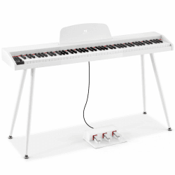 MUSTAR 88 Tasten Digital Piano für Anfänger, Keyboard Piano Volle Größe mit 3 Pedaleinheiten, Portable E-Piano, Home Digital Piano mit MIDI-USB und Ständer, Weiß Angebot bei HelloDeals