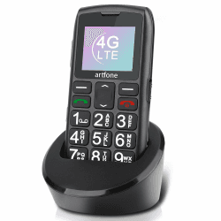 artfone Seniorenhandy ohne Vertrag mit Ladestation, Handy für Senioren mit 1,77 Zoll Farbdisplay, 4G Mobiltelefon mit Großen Tasten, SOS Notruftaste, Dual SIM, USB-C, 1800 mAh Akku, C1 LTE Senior Schwarz C1+4G Angebot bei HelloDeals