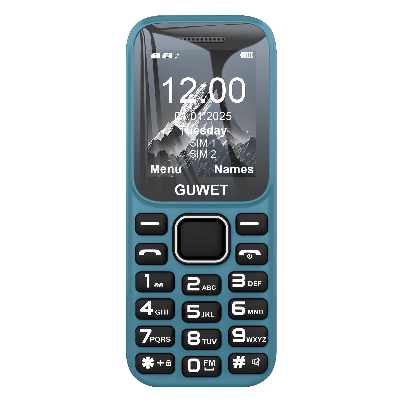 A2 2G Mobile Seniorenhandy ohne Vertrag, Großkapazitätsakku, Lange Standby-Zeit, Dual SIM mit Notruftaste, Rentner Handy große Tasten, Blau Angebot bei HelloDeals