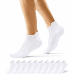 10 Paar Sneaker Socken Herren und Damen, Baumwolle Kurze Sportsocken, Laufsocken Anti Schweiß Atmungsaktive Socks 43-46 Weiß*10 Angebot bei HelloDeals