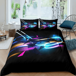 Homemissing Eishockey Bettbezug Set Hockey Sport Thema Betten Set für Erwachsene Jungen Winter Wettkampfspiele Bettwäsche Set 135x200cm Dreieck Geometrie Reißverschluss Mehrfarbig 37 135*200+80*80*1 Angebot bei HelloDeals