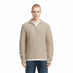 G-Star Herren Polo Collar Half Zip Knit Sweater XL Beige (Dk Brick D26740-d754-1214) Angebot bei HelloDeals