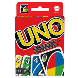 Mattel Games UNO Kartenspiel für die Famile, Perfekt als Kinderspiel, Reisespiel oder Spiel für Erwachsene, für 2-10 Spieler, ab 7 Jahren, W2087 Rot Original Angebot bei HelloDeals