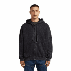 G-Star Herren Washed Loose Full Zip HDD Sw Hooded Sweatshirt M Schwarz (Dk Black Smokey Gd D27084-d575-h590) Angebot bei HelloDeals