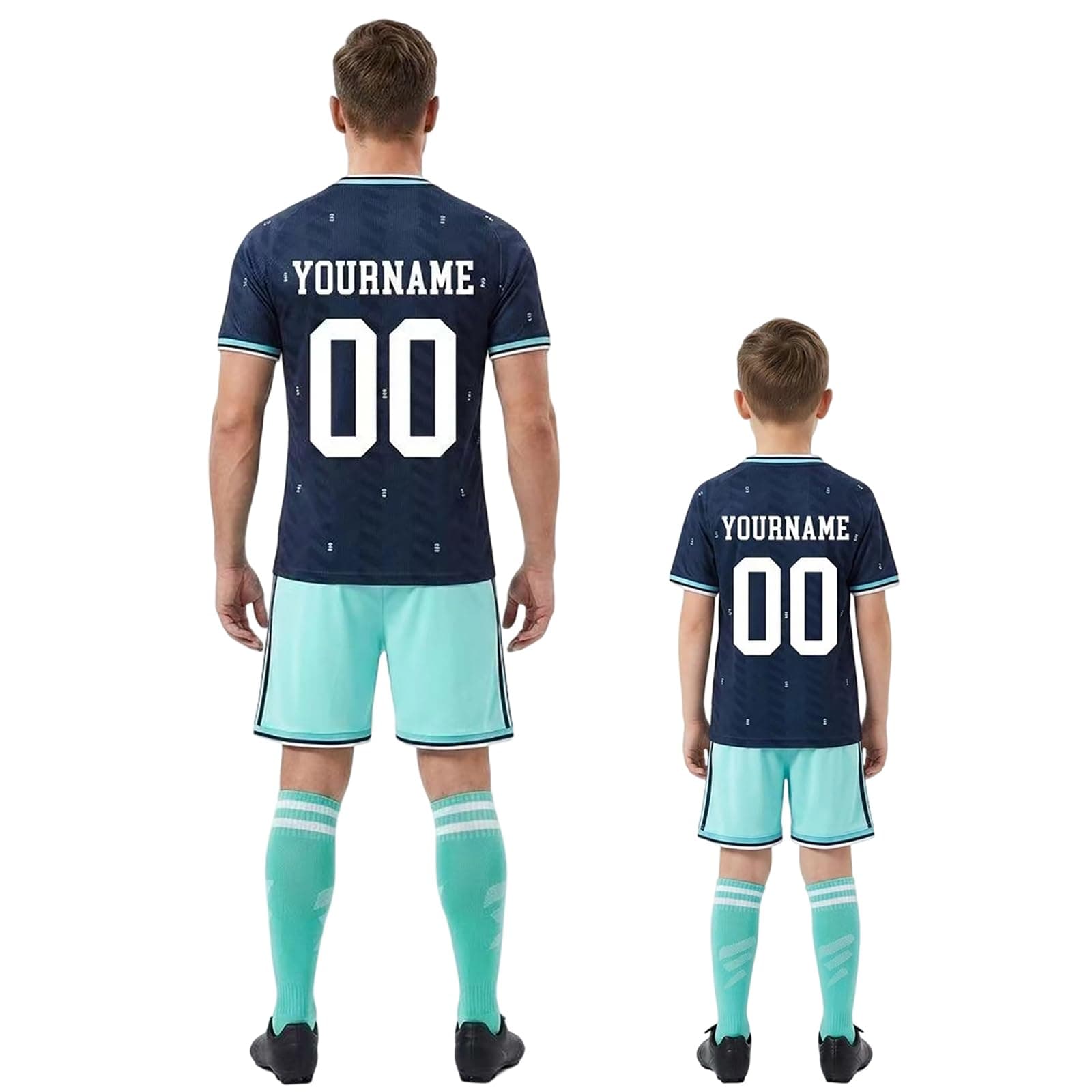 2026 Fußball Trikot Personalisiert mit Eigenem Namen und Nummer Fussballtrikot für Kinder Erwachsene Heim- Auswärtstrikots Fussball Trikot Set mit Football T-Shirt, Shorts, Socken #002-Deutschland Auswärtstrikot Angebot bei HelloDeals