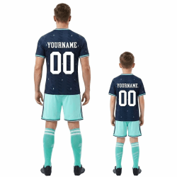 2026 Fußball Trikot Personalisiert mit Eigenem Namen und Nummer Fussballtrikot für Kinder Erwachsene Heim- Auswärtstrikots Fussball Trikot Set mit Football T-Shirt, Shorts, Socken #002-Deutschland Auswärtstrikot Angebot bei HelloDeals