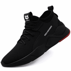 Sicherheitsschuhe Arbeitsschuhe Herren Damen Leicht Stahlkappenschuhe Atmungsaktiv mit Stahlkappe 37-48 EU 41 EU 00schwarz Angebot bei HelloDeals