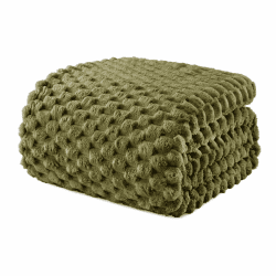 Exclusivo Mezcla Kuscheldecke Fleece Decke, Flauschige Sofadecke 150 x 200 cm, Jacquard-Überwurfdecke Wohndecke Tagesdecke, Warm und Leicht für Ganzjahreszeit, Olivgrün Olivgrün 150 x 200 cm Angebot bei HelloDeals