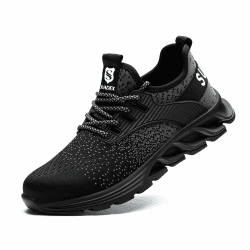 SUADEX Sicherheitsschuhe Arbeitsschuhe Herren Damen Leicht Atmungsaktiv Stahlkappenschuhe mit Stahlkappe 37-48 EU 44 EU 0 Schwarz Angebot bei HelloDeals