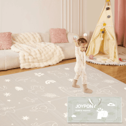 Joypony Krabbelmatte Baby, 150x180 CM Große Faltbare Spielmatte, Wasserdicht & Rutschfest, Baby Play Mat mit Tragetasche – Ideal für Babys & Kleinkinder-Wald 150×180 CM Wald Angebot bei HelloDeals