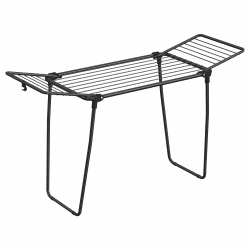 SONGMICS Wäscheständer, Standtrockner 47 x 150 x 91 cm, Flügelwäscheständer, Flügelwäschetrockner platzsparend, Metall, für Kleidung, Handtücher, tintenschwarz LLR520BH01 Tintenschwarz Standard-Modell 16 m Angebot bei HelloDeals