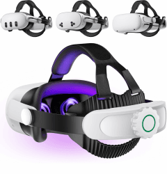 HASACOOL Headstrap mit 10000mAh Akku für Meta Quest 3/3S/2, Verstellbares Elite Strap VR Zubehör, Verbesserte Druckentlastung & Komfort für langes Spielen Angebot bei HelloDeals