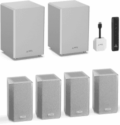 AWOL VISION ThunderBeat 4.2.2 All-Wireless Home Theater Sound System, Surround-Sound-System mit Dual-120W-Subwoofern und nach Oben gerichteten Lautsprechern, Dolby Atmos DTS Unterstützung Angebot bei HelloDeals