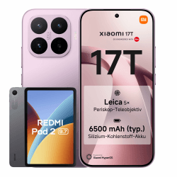 XIAOMI 17T Smartphone 12GB+256GB, Handy mit Android, 6,59'' 120Hz Display, 6500mAh Akku, Leica 5X Telekamera, 67W HyperCharge, Violet, 3 Jahre Herstellergarantie, inkl. Redmi Pad 2 9.7 4+64GB Gray Violet 12+256GB Xiaomi 17T bundle mit Xiaomi Redmi Pad 2 9 Angebot bei HelloDeals