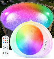 DeeprBlu 2026 Neu Poolbeleuchtung Unterwasser mit Fernbedienung, Whirlpool Beleuchtung mit Farbige Lichtershow, Magnetische Poolbeleuchtung Akku, IP68 Wasserfest Poollampen Unterwasser LED für Spa 1 Warm White Angebot bei HelloDeals