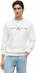 Tommy Hilfiger Herren Sweatshirt Tommy Logo ohne Kapuze XL White (White) Angebot bei HelloDeals