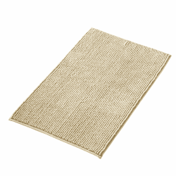 Decomira Badematte rutschfest | Als Badteppich Set kombinierbar | Badezimmer-Teppich Bad-Vorleger waschbar aus Chenille | Duschvorleger für Dusche, Badewannen, WC Deko | Beige - 40x60 cm Beige 40 x 60 cm (Rechteckig) Angebot bei HelloDeals