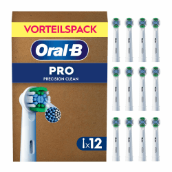 Oral-B Aufsteckbürsten PRO Precision Clean, Weiß, 12 Stück | Original Zahnbürstenaufsatz für Elektrische Zahnbürste, Zahnreinigung für täglich frischen Atem Angebot bei HelloDeals