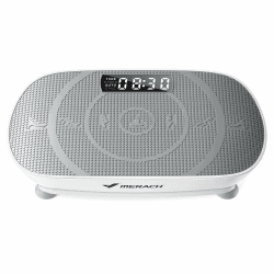MERACH Vibrationsplatte, Leise und Kompakte Vibrationsplatte für Körperformung und Entspannung mit Komfortabler Silikonpad, LED-Display und Fernbedienung Grau Angebot bei HelloDeals