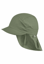 Sterntaler Schirmmütze Nacken Basic - Mädchen Baby- und Kinder Mütze mit Nackenschutz - UV-Schutz 50+ Hut aus Popeline (Bio) - leichte Sommer Kopfbedeckung mit Gummiband 55 mattgrün Angebot bei HelloDeals