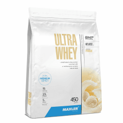 Maxler Ultra Whey Protein - 23 g Protein pro Portion - Reines Whey Protein Pulver - Molkenprotein-Konzentrat, Molkenprotein-Isolat, Molkenprotein-Hydrolysat - Mit BCAA - Vanilleeis - 450g Vanilleeis (NEU) 450 g (1er Pack) Angebot bei HelloDeals