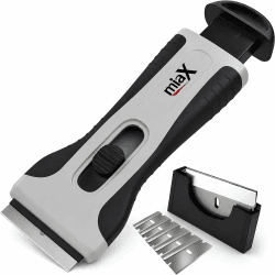 miaX Profi Kochfeldschaber mit Soft-Touch-Griff und Ersatzklingen | Glaskeramikschaber, Soft-Touch Griff, für Küche & Haushalt, stabil, integrierte Ersatzklingen Angebot bei HelloDeals