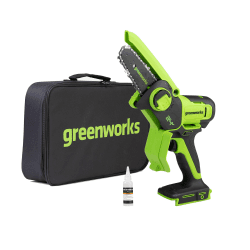 Greenworks 24V Mini-Kettensäge 4-Zoll (10 cm) kabellose Akku-Kettensäge ohne Akku und Ladegerät, 7,8 m/s Kettengeschwindigkeit Elektro-Kettensäge für Baumzweige, Gartenarbeiten, Hof und Haushalt. ohne Akku 10 cm Angebot bei HelloDeals