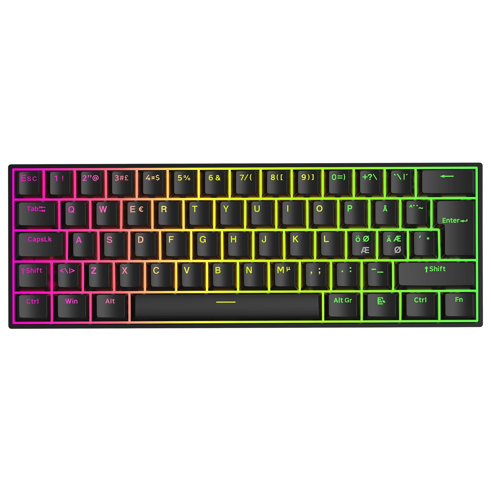MCHOSE Ace 60 Hall-Effekt 8000Hz Rapid Trigger Gaming-Tastatur DE | Magnetische Switch; 0,1ms Latenz; 0 Totzone; SOCD, RS, DKS, MT, TGL, Tasten-Makros; Hot-Swap Schwarz-ISO Angebot bei HelloDeals