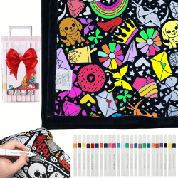 DIY-Maldecke, Decke Selbermachen Zum Ausmalen, Erstellen Sie Ihre eigene Deckes, flauschige samtige, with 24 Colors and Brushes, Generisch Färben Sie Ihre eigene Deckes für Erwachsene, kreativ Angebot bei HelloDeals