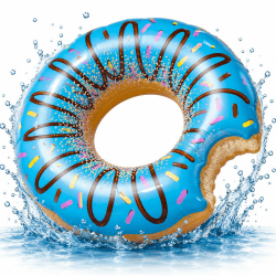 Aufblasbarer Schwimmring - Luftmatratze, Schwimmreifen Pool & Wasser, für Erwachsene & Kinder (Farbauswahl) Donut blau Angebot bei HelloDeals