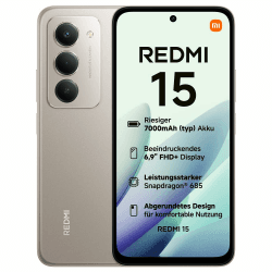 XIAOMI Redmi 15, Smartphone 6+128GB, Handy mit Android, 6,9" FHD+ 144Hz DotDisplay, Snapdragon 685, 50MP KI-Dualkamera, 7000mAh Akku, Grau Redmi 15 4G 6GB+128G Titan Gray Angebot bei HelloDeals