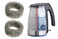 Maximex Kalkfänger Mod. Hexi Edelstahl Kalkschutz Wasserkocher Zubehör Entkalker Kalkfilter Energiesparen ohne Chemie 2er Set 4 x 2 cm Silber Angebot bei HelloDeals
