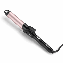 BaByliss 32mm Lockenstab – Turmalin-Keramik beschichteter Lockenstyler für große Locken, 10 Temperaturen, schnelles Aufheizen, frizzfreie Locken, integrierter Standfuß – Schwarz & Pink, C332E 32mm Durchmesser Angebot bei HelloDeals