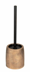 WC-Garnitur Mod. Tremea freistehende Keramik WC-Bürste edles Design Bronze Edelstahl Badezimmer Accessoires Ø11,5cm H37,5cm Schwarz Angebot bei HelloDeals