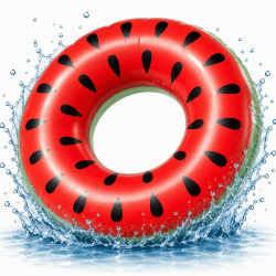 Aufblasbarer Schwimmring - Luftmatratze, Schwimmreifen Pool & Wasser, für Erwachsene & Kinder (Farbauswahl) Donut Melone Angebot bei HelloDeals