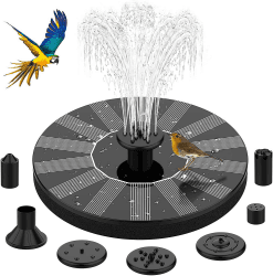 Solar Springbrunnen für Außen, Solarbrunnen für Draussen mit 6 Effekte Solar Wasserpumpe, Solar Teichpumpe für Gartenteich Oder Springbrunnen Vogel-Bad Fisch Behälter 1.4W Angebot bei HelloDeals