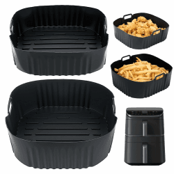 YQL Silikonform Heißluftfritteuse für COSORI Turbo Tower/Pro/Smart 10,8L, Wiederverwendbares Airfryer Zubehör für COSORI Double Stack 2 Kammern (6,5L/4,3L), Silikoneinsatz für Air Fryer & Mikrowelle Angebot bei HelloDeals