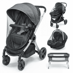 2 Stück Insektenschutz Kinderwagen, Universal Moskitonetz Kinderwagen mit Elastischem Rand, Reißfestes, Gegen Fremde, Atmungsaktiv & Stabil, Kinderwagen Zubehör, Einfache Befestigung & Verstau,Schwarz Schwarz Klassisch Angebot bei HelloDeals