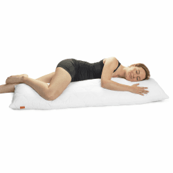 sleepling Seitenschläferkissen 40 x 145 cm, Body Pillow, langes Kissen mit Bezug aus 100% Softer Mikrofaser, Schlafkissen Seitenschläfer, Füllmengengarantie, 60 Grad waschbar, Oeko-TEX 40 x 145 cm Mikrofaser Angebot bei HelloDeals