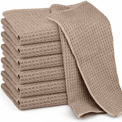 6X Spültücher Spüllappen Waschbar, Barista Tücher Waffeltücher, Mikrofaser Abwaschlappen Küche, Putzlappen Bad Lappen zum Putzen, Microfasertücher 30x30cm, Braun Braun, Spültücher Angebot bei HelloDeals