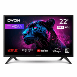 DYON Movie Smart 22 VX - 22 Zoll (55 cm) Full-HD Smart TV mit HD Triple Tuner (DVB-C/-S2/-T2), App Store, Netflix, Prime Video, YouTube, DAZN, Disney+, waipu.tv, Hotelmodus 22 Zoll Smart TV (2025) Angebot bei HelloDeals